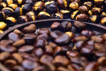 abundance of roasted chestnuts